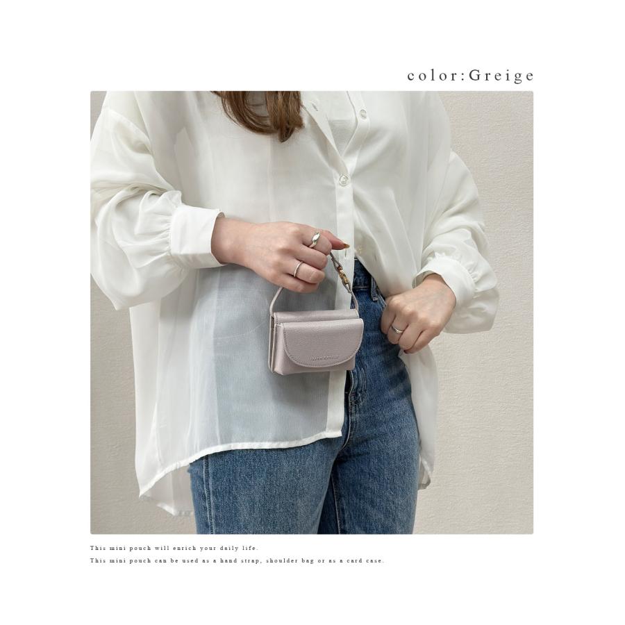 GISELLE ミニポーチ 小物入れ カラビナ 斜め掛け カードケース