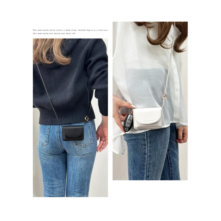 GISELLE ミニポーチ 小物入れ カラビナ 斜め掛け カードケース