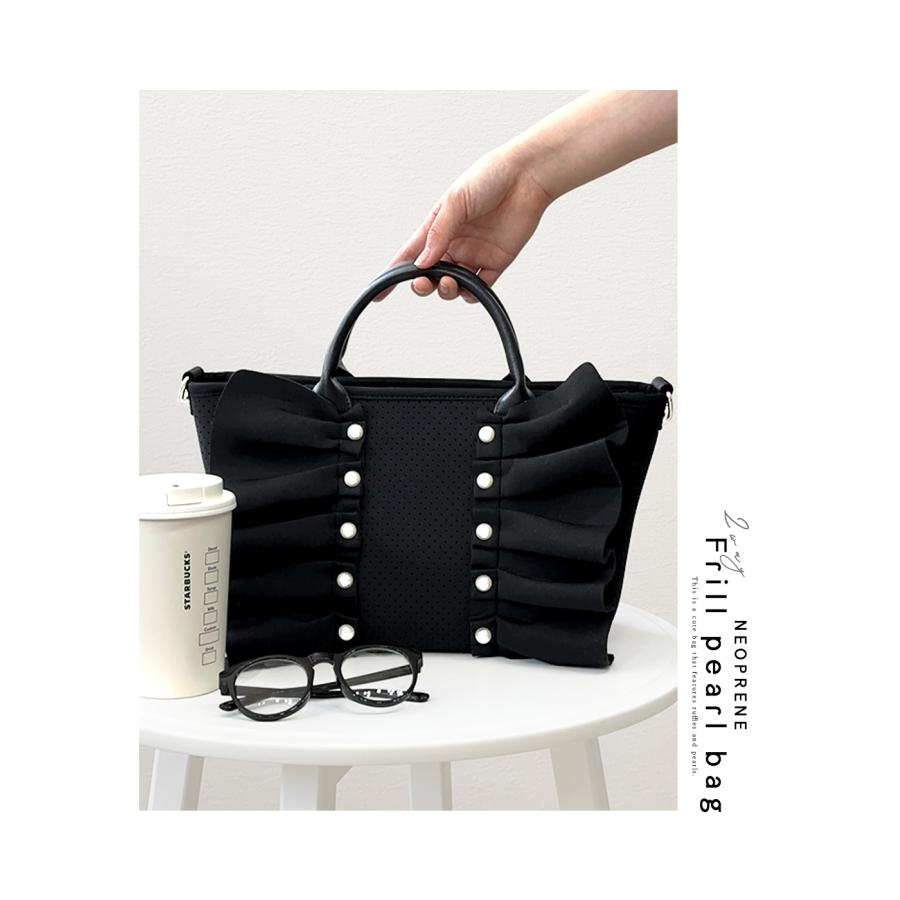 GISELLE ミニトートバッグ レディース 2way 斜め掛け 撥水 ネオプレン