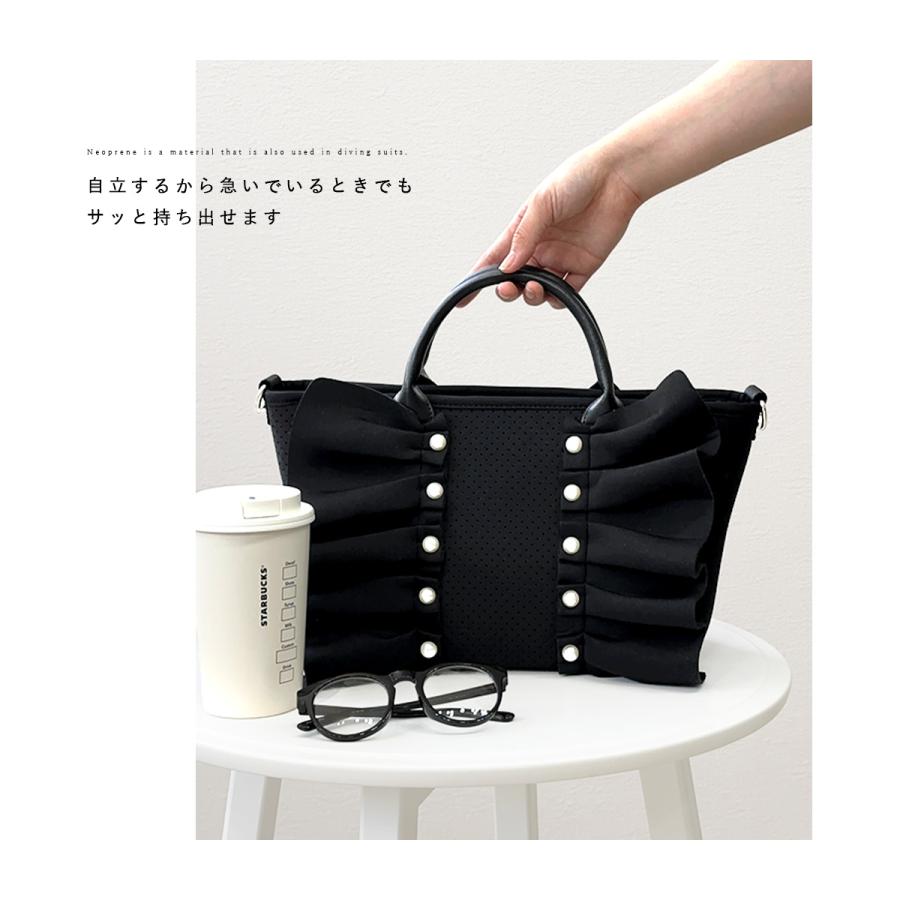 GISELLE ミニトートバッグ レディース 2way 斜め掛け 撥水 ネオプレン
