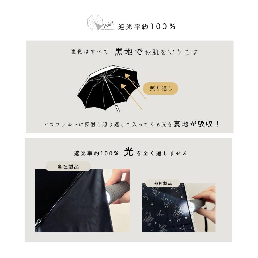 GISELLE 日傘 完全遮光 折りたたみ UVカット 100% 遮熱 軽量 晴雨兼用