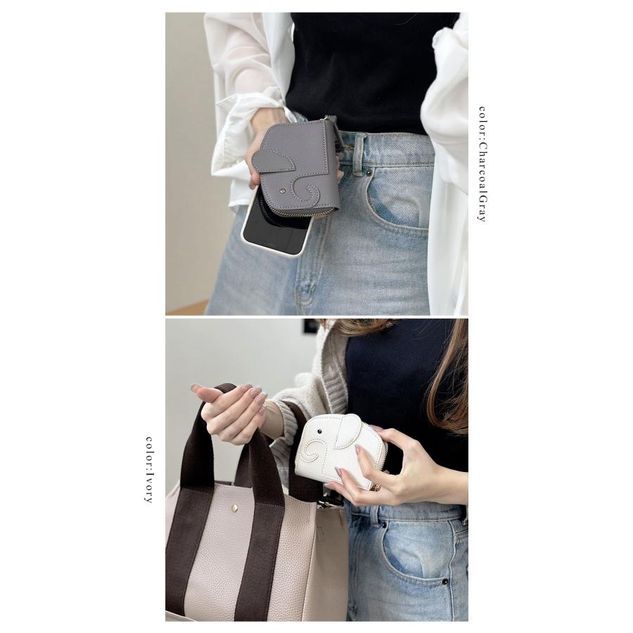 GISELLE カードケース レディース ミニ財布 大容量 ゾウ じゃばら 二