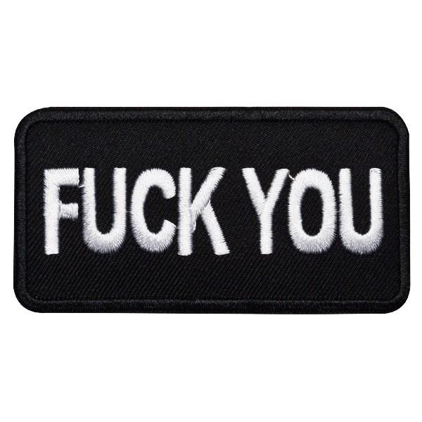 ワッペン 刺繍ワッペン 縦4.2cm×横8cm FUCK YOU 英語 アイロン貼付け可能 バッグやiPhoneケースをオリジナルに ハンドメイド メール便 爆買 | ブランド登録なし | 01