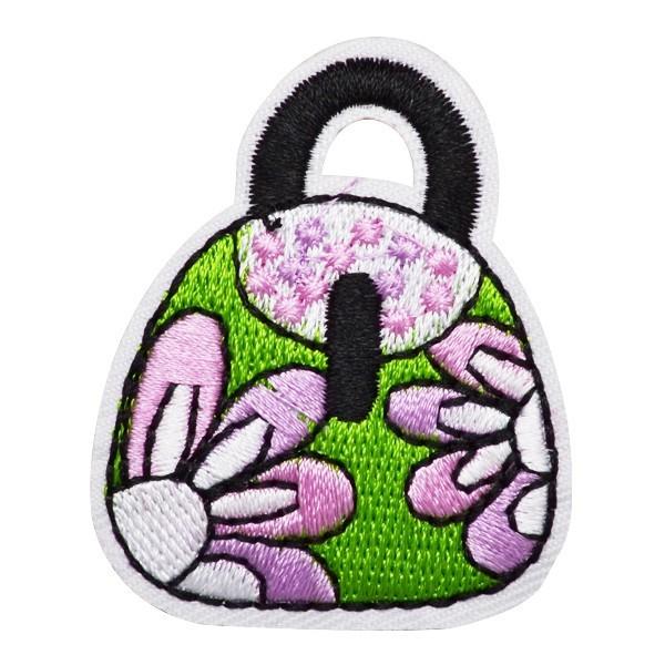 ワッペン 刺繍ワッペン 縦5cm×横4cm バッグ 鞄 かばん 花柄 アイロン