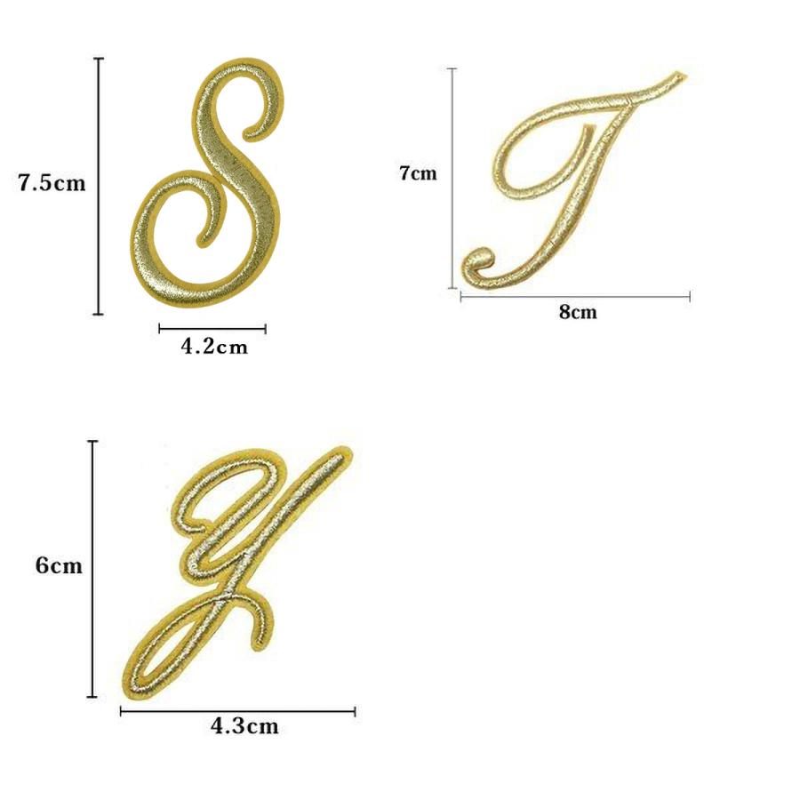 ワッペン 刺繍ワッペン アルファベット イニシャル アイロン