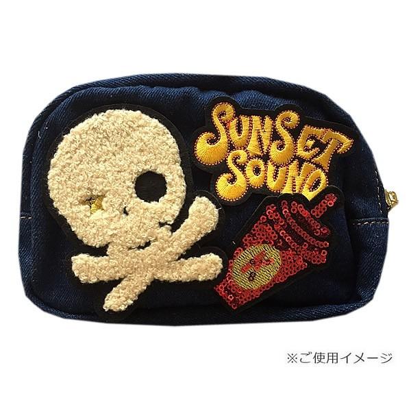 ワッペン 刺繍ワッペン 縦10cm×横8.5cm スカル ドクロ 髑髏