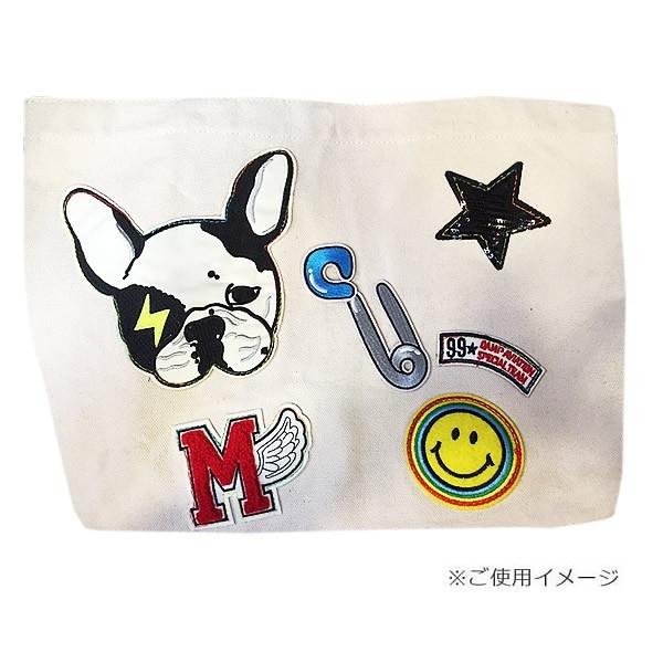 ワッペン 刺繍 アイロン おしゃれ アップリケ 安全ピン メール便