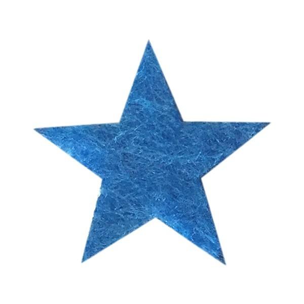 ワッペン アイロン 星 刺繍 おしゃれ アップリケ ブルー ミニ スター