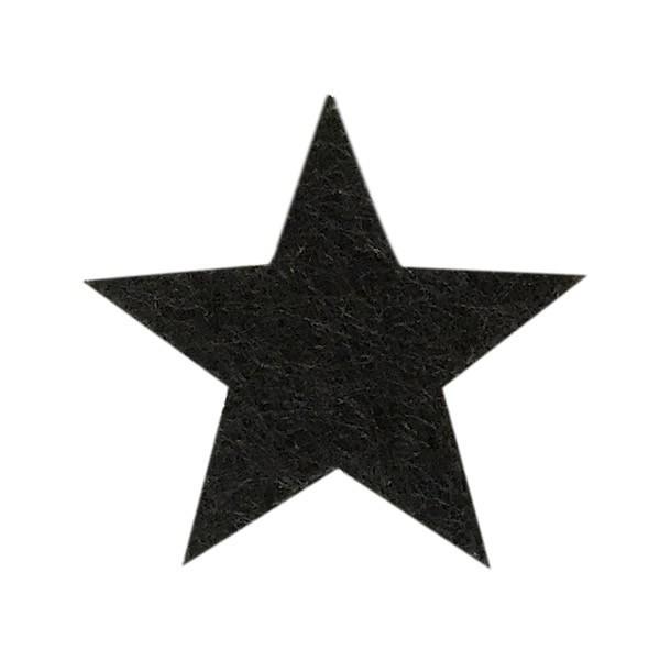 黒の星柄【480円～】アイロンお名前ワッペン【刺しゅう】★数量限定★ ワッペン アイロン 星 刺繍 おしゃれ アップリケ ブラック ミニ スター