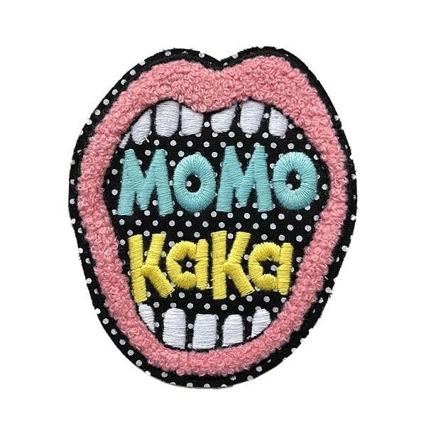 ワッペン 刺繍 アイロン おしゃれ ハンドメイド 唇 リップ MoMo KaKa