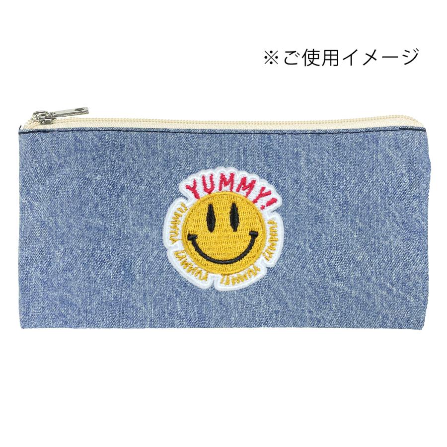ワッペン 刺繍 アイロン接着 縦4.8cm×横4.6cm スマイル smile アイロン