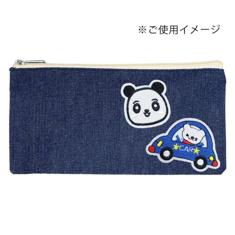 ワッペン アイロン 車 刺繍 アイロン接着 縦4.7cm×横7cm 熊 クマ