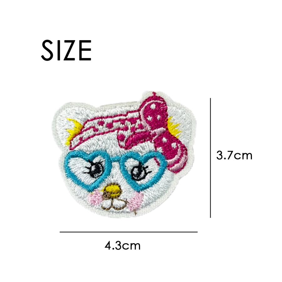 ワッペン 刺繍 アイロン アイロン接着 動物 アニマル 熊 クマ 縦3.7cm