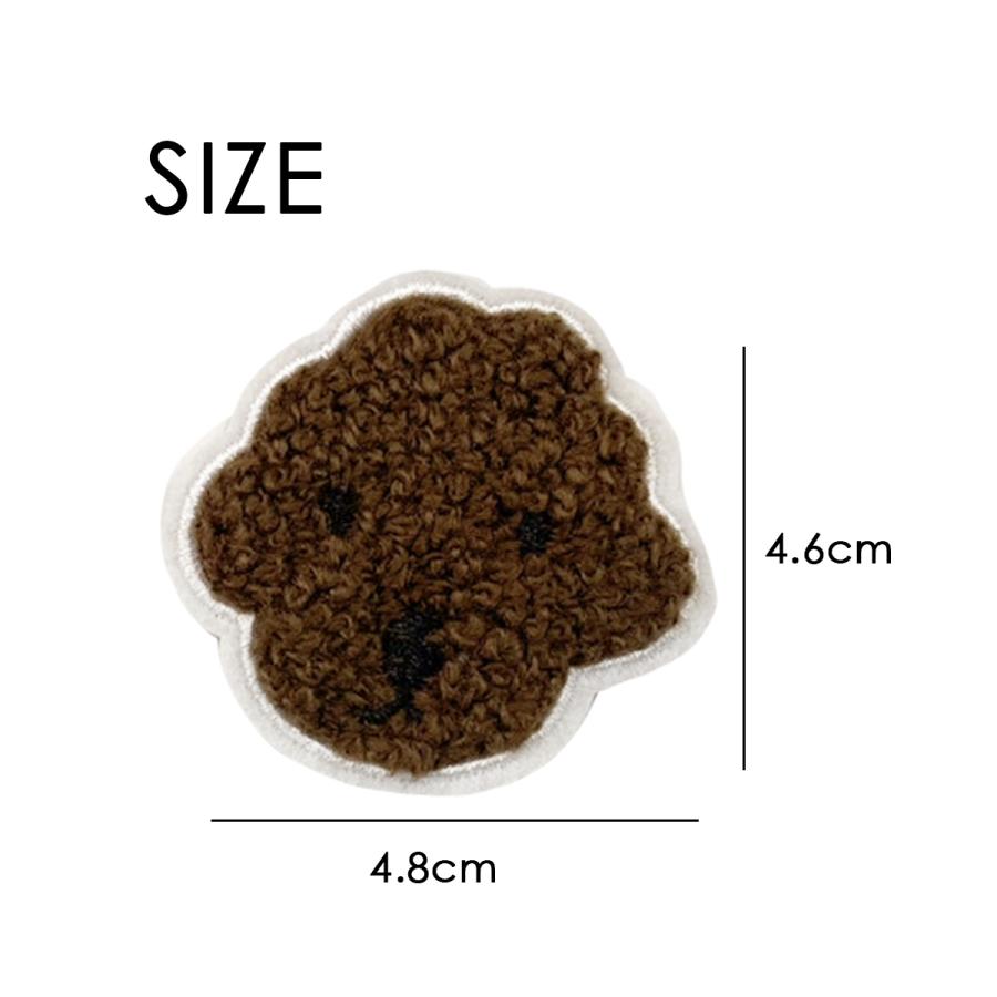 ワッペン 刺繍 アイロン アイロン接着 プードル トイプードル 犬
