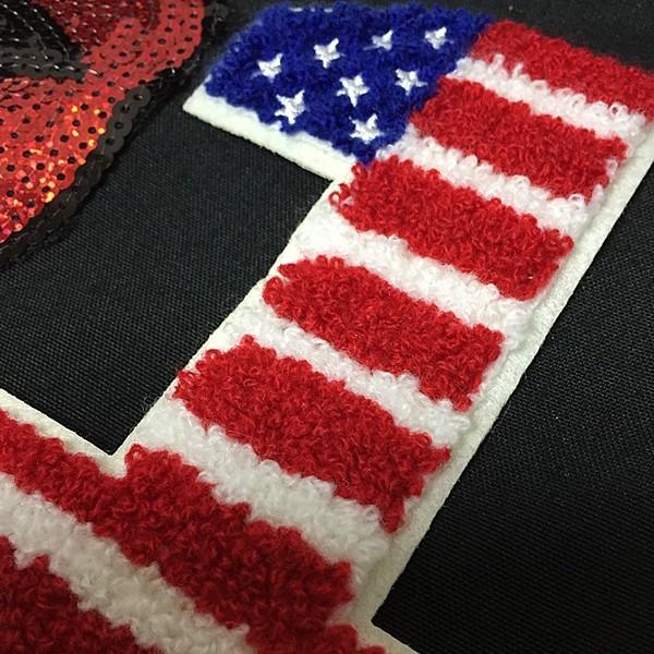 ワッペン 刺繍ワッペン 数字1 フェルト カスタマイズ バッグやiPhone