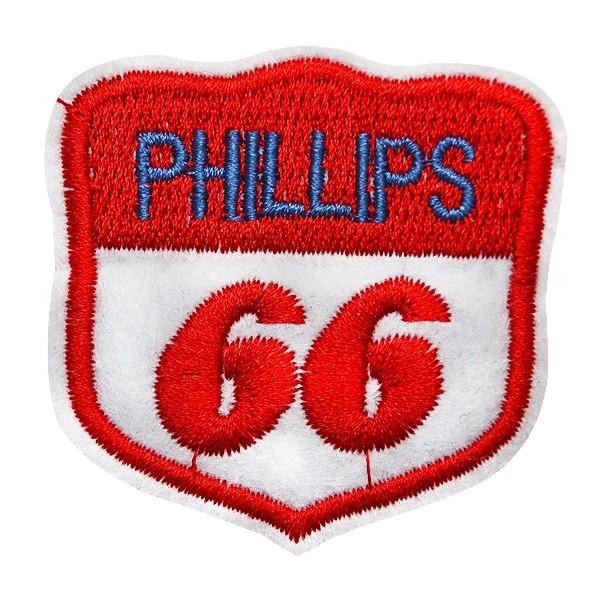 ワッペン アイロン ロゴ PHILLIPS 66 刺繍ワッペン 縦5.2cm×横5.3cm