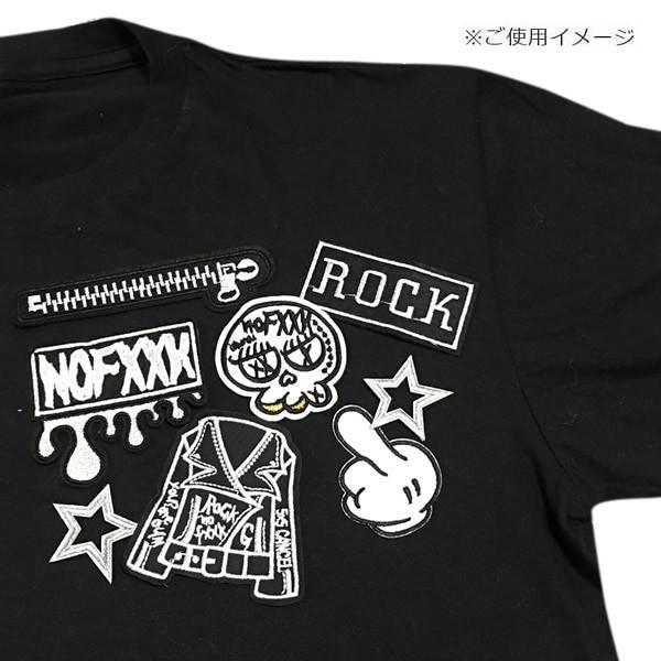 スカル ワッペン 刺繍 おしゃれ かっこいい アップリケ ハンドメイド