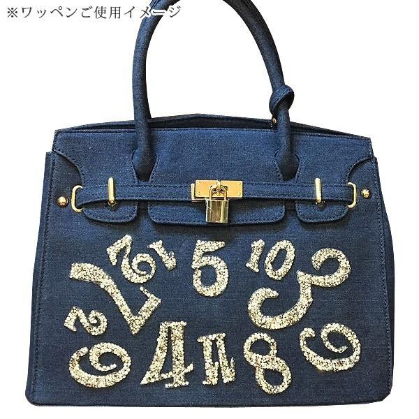 ワッペン ストーンワッペン アイロン接着 縦5.3cm×横3.3cm 数字 