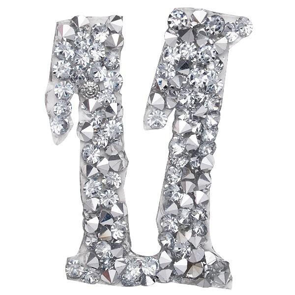 ワッペン ストーンワッペン アイロン接着 縦4.3cm×横2.8cm 数字