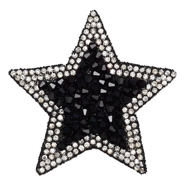 一点限り♡未使用　新作　円ダイ&スタンプ　スタンピンアップ ワッペン アイロン 星 ストーン付きワッペン 縦6.5cm×横6.5cm キラキラ