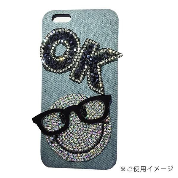 ワッペン ストーン付きワッペン 縦4cm×横6.8cm OK 英語 ラインストーン