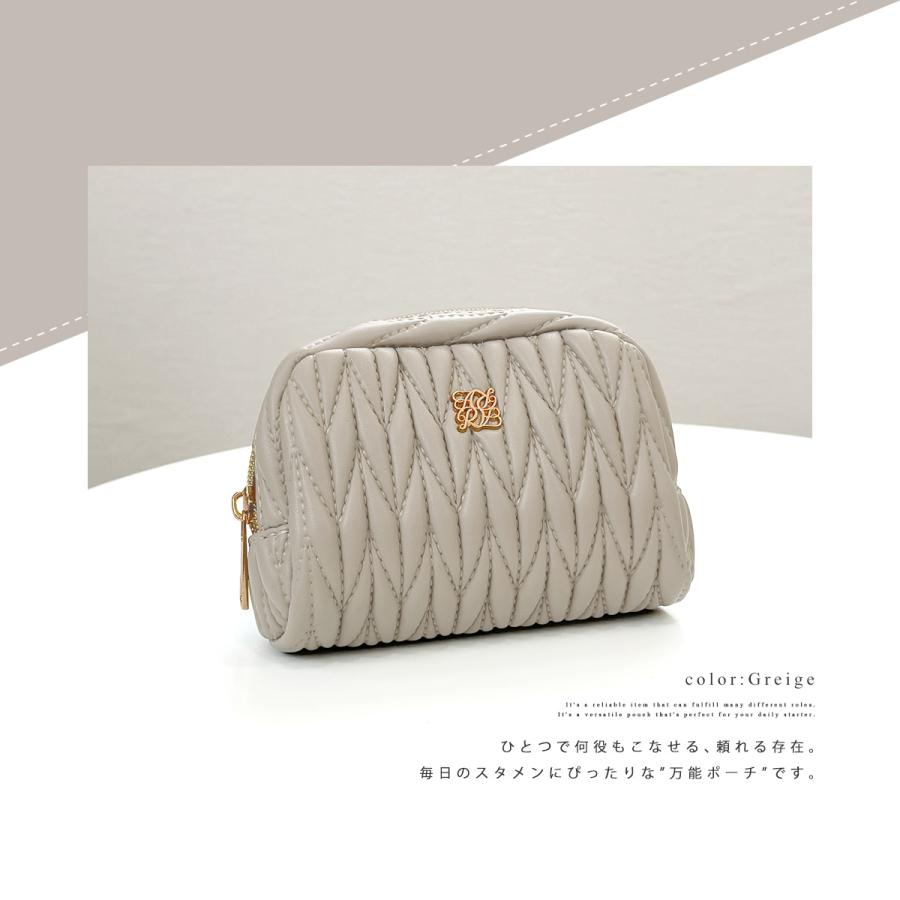 ポーチ レディース キルティング コスメポーチ 小物入れ 軽量 化粧