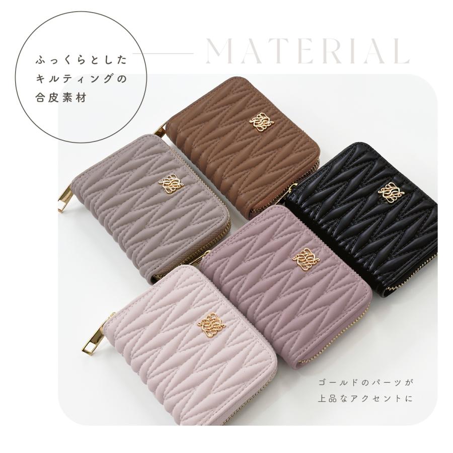 GISELLE ミニ財布 レディース 二つ折り コンパクト 小さめ 大容量