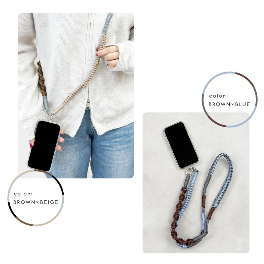 スマホ ストラップ ショルダーストラップ スマホショルダー 太めロープ