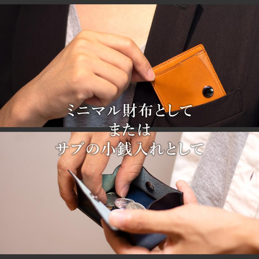 財布 メンズ 極小 ミニ財布 ミニマリスト イタリアンレザー ブランド