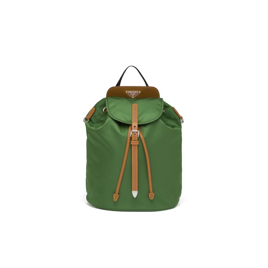 PRADA ファブリック × レザーリュック-