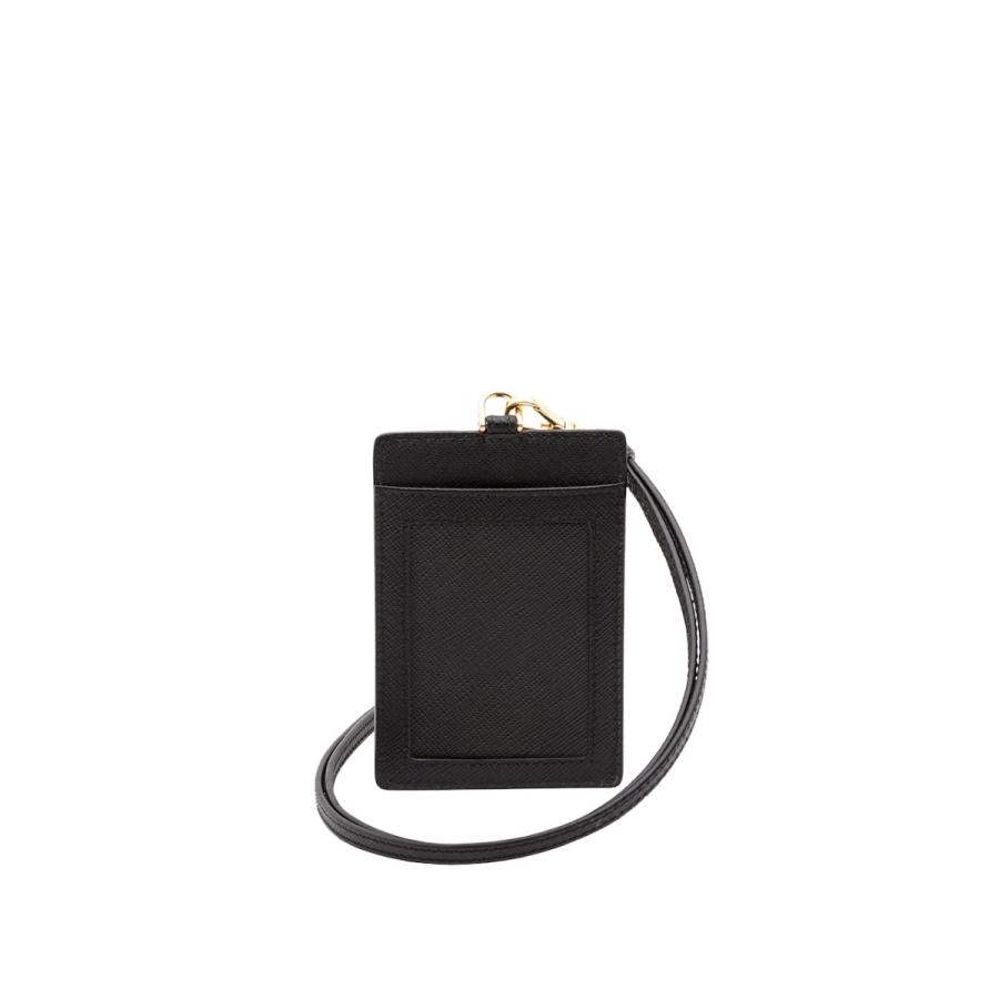 美品プラダ PRADA カードケース ネロ ゴールド 名刺入れ レザー パス
