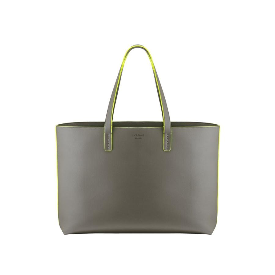 送料込 ブルガリ Bvlgari バッグ バック トートバッグ ホークスアイ グレー イエロー シルバー ロゴ カーフレザー 高い品質 Teslaimagem Com Br