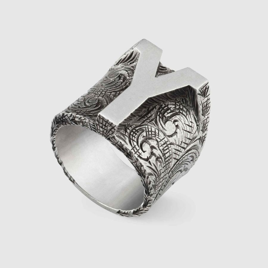 グッチ Gucci 指輪 リング エイジング スターリングシルバー イニシャル Y jguccij ブランドショップrarelist 通販 Yahoo ショッピング