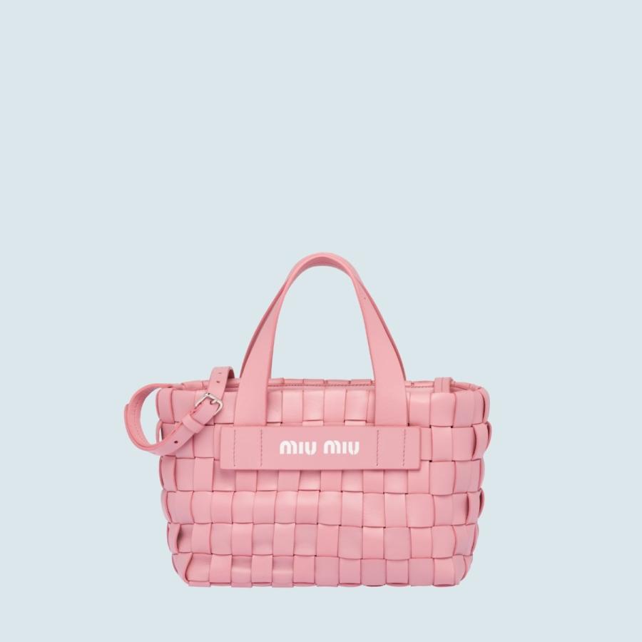 ミュウミュウ MIU MIU バッグ バック トートバッグ ショルダーバッグ ピンク シルバー 編み込み ウーブン ナッパレザー  :5BA1702D8KF0028VOIOMIUMIU5BA1702D8KF0028VOIO:ブランドショップRARELIST - 通販 -  Yahoo!ショッピング