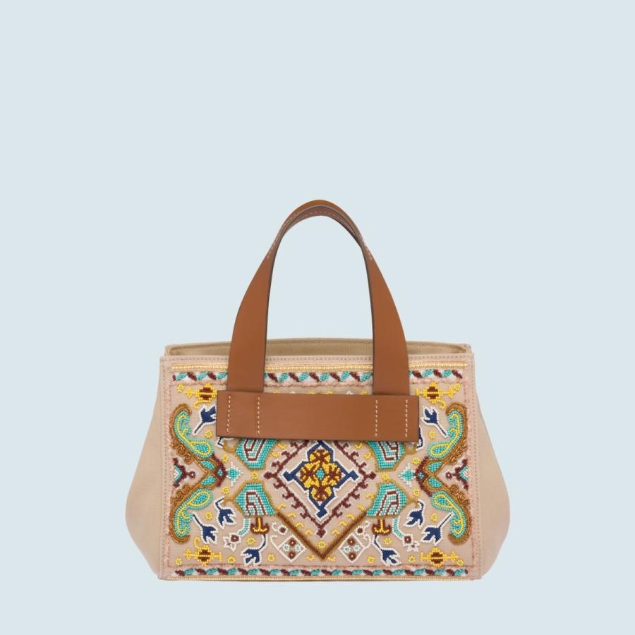 Saleアイテム ミュウミュウ Miu Miu バッグ バック トートバッグ ショルダーバッグ コード ベージュ コニャック ブラウン ビーズ 刺繍 ファブリック レザー クリアランスバーゲン Yalaphone Com