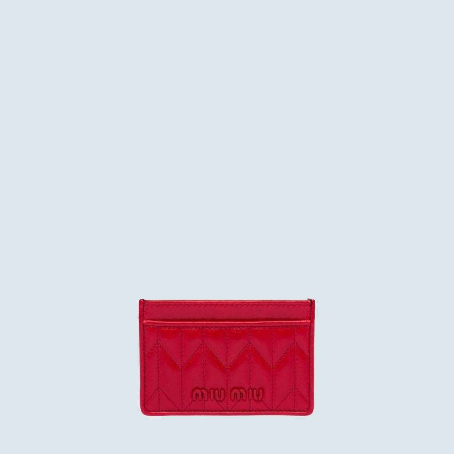 Miu Miu ミュウミュウ カードケース 春 夏 秋 冬 クルーズ 新作 限定 ブランド 5mcd6cf0011miumiu5mcd6cf0011 ミュウミュウ Miu Miu カードケース 名刺入れ パスケース レッド シャイニー カーフ レザー 通販 Yahoo