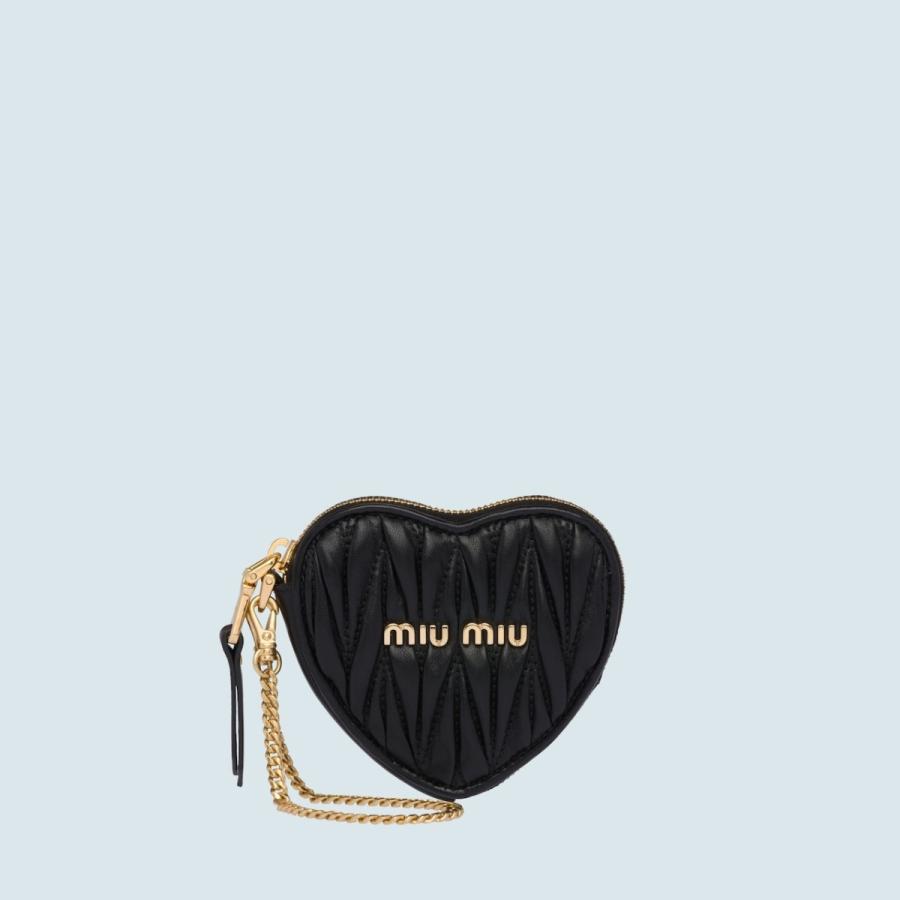 即日出荷 のミュウミュウ Miu Miu キーケース キーホルダー キーリング ブラック キーケース ゴールド ブラック 夏 ハート ギャザー レザー 5tl358nf0002miumiu5tl358nf0002 ブランドショップrarelist絶妙なデザイン短納期の