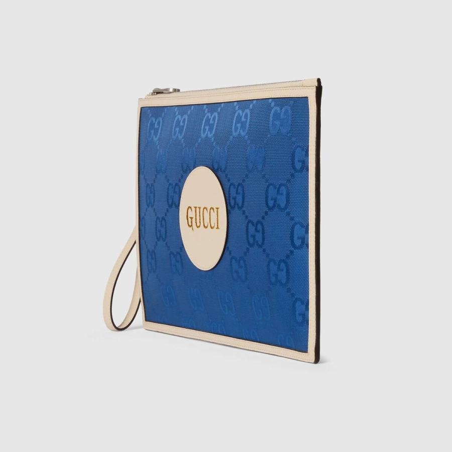 が大特価 グッチ ブランド専門店 Gucci レザー ナイロン ホワイト ブルー ポーチ Gucci グッチ ポーチ バッグ