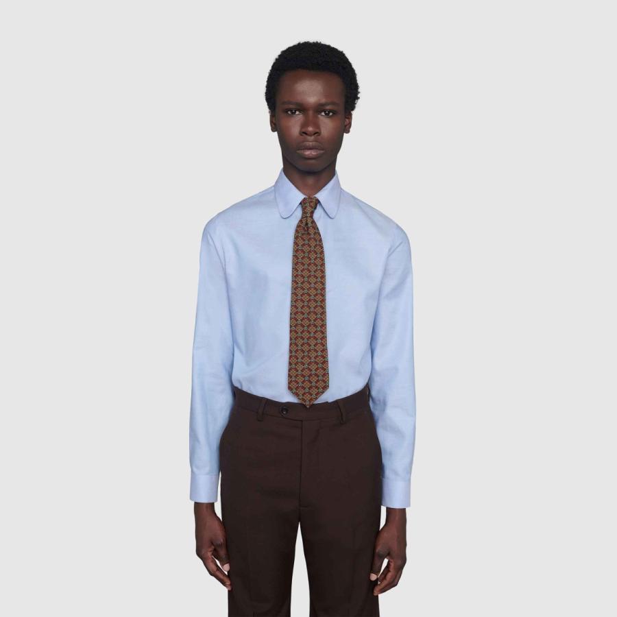 グッチ レギュラータイ Gucci ネクタイ コーヒー ボルドー Gg ダイヤモンド プリント メンズファッション ネクタイ ヴィスコース bguccib