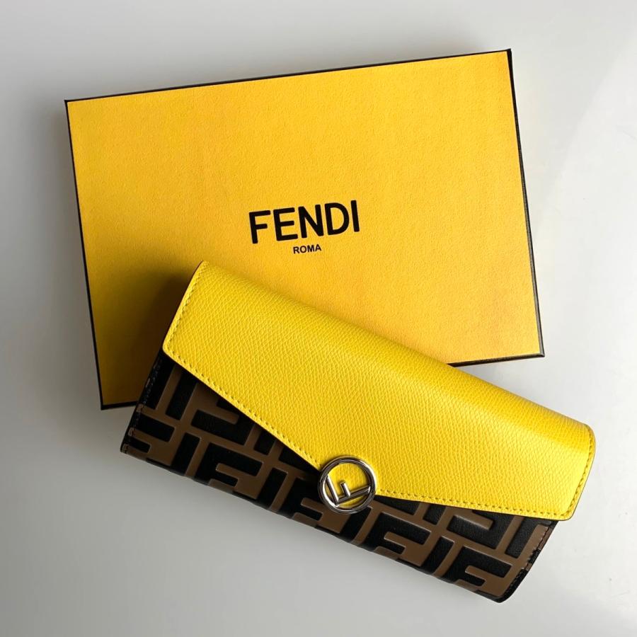 フェンディ FENDI 財布 長財布 フラップ かぶせ 二つ折り ２つ折り