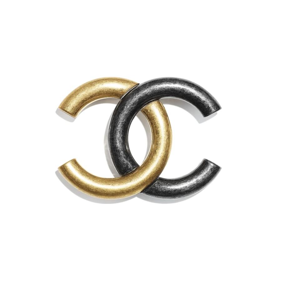 激安単価で シャネル Chanel シャネル ブランド専門店 Chanel Ccロゴ メタル ルテニウム ゴールド ブローチ レディースアクセサリー