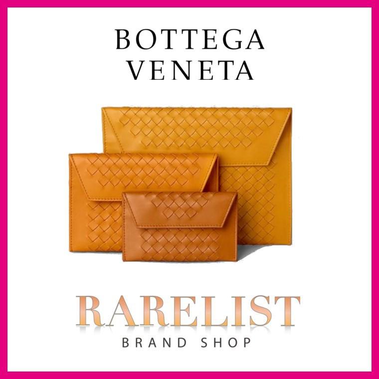 ボッテガヴェネタ BOTTEGA VENETA バッグ クラッチバッグ マリーゴールド パンプキン オレンジ レザー 本革 セット