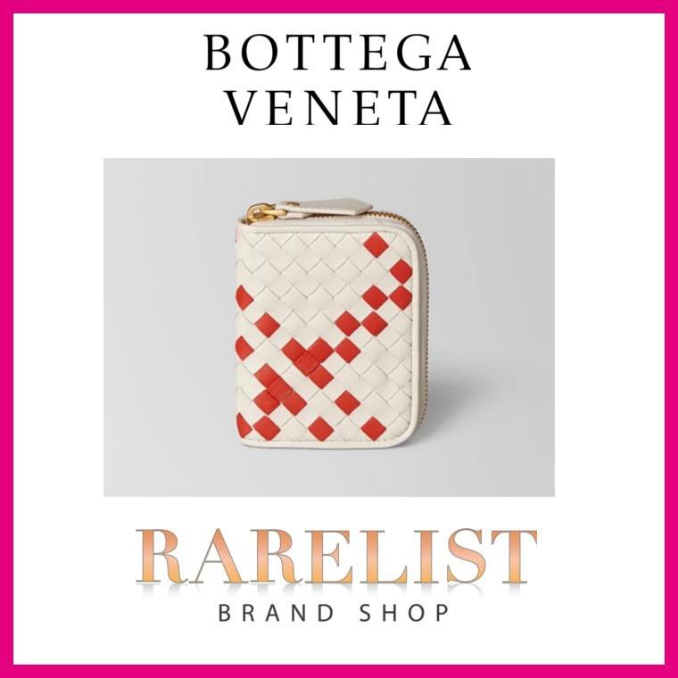 ボッテガヴェネタ BOTTEGA VENETA コインケース カードケース ミスト ポピー レザー 本革