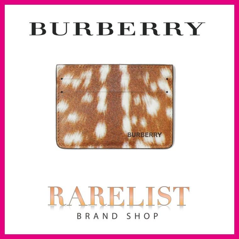 限定品 バーバリー BURBERRY カードケース タン ホワイト ブラウン