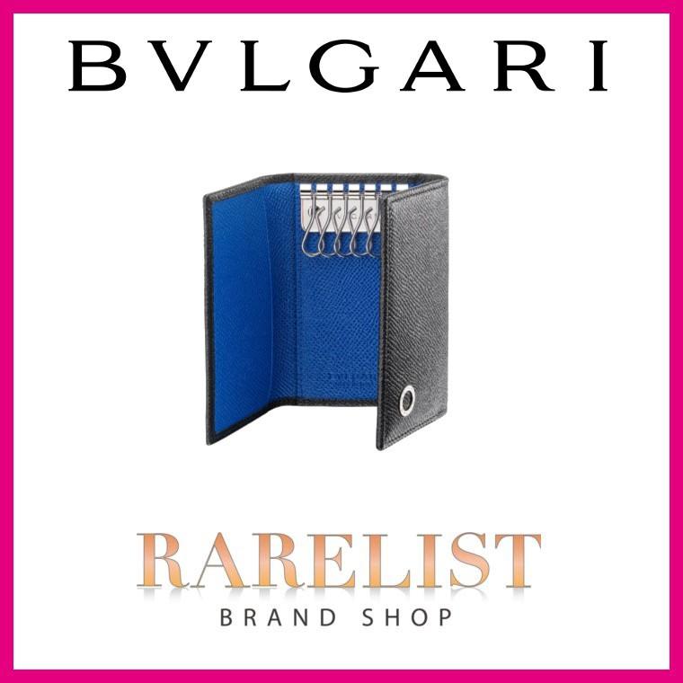 ブルガリ セルペンティ Bvlgari キーケース キーホルダー ブラック 夏 ブルー メンズファッション シルバー レザー 本革 Bvlgari2804