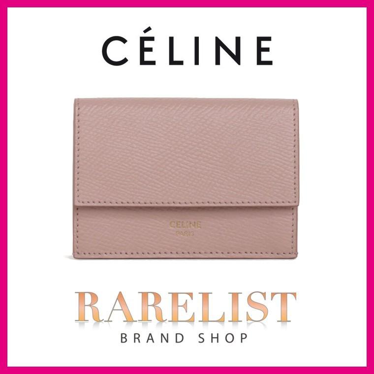 セリーヌ CELINE 財布 小財布 ３つ折り 三つ折り ヴィンテージピンク ピンク レザー 本革 ロゴ  :CELINE10E603BEL25VP:ブランドショップRARELIST - 通販 - Yahoo!ショッピング