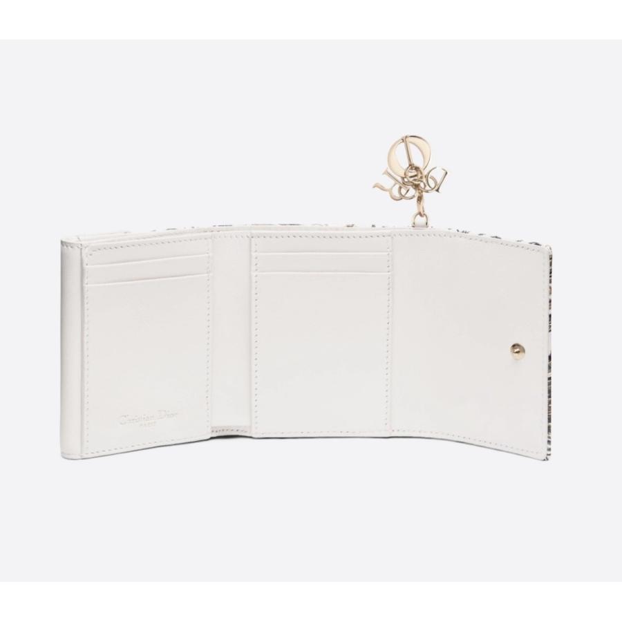 激安の 小財布 財布 Dior Christian クリスチャンディオール 財布 Dior Christian クリスチャンディオール ブランド専門店 三つ折り フラワー マルチ プリント 本革 レザー ホワイト 財布
