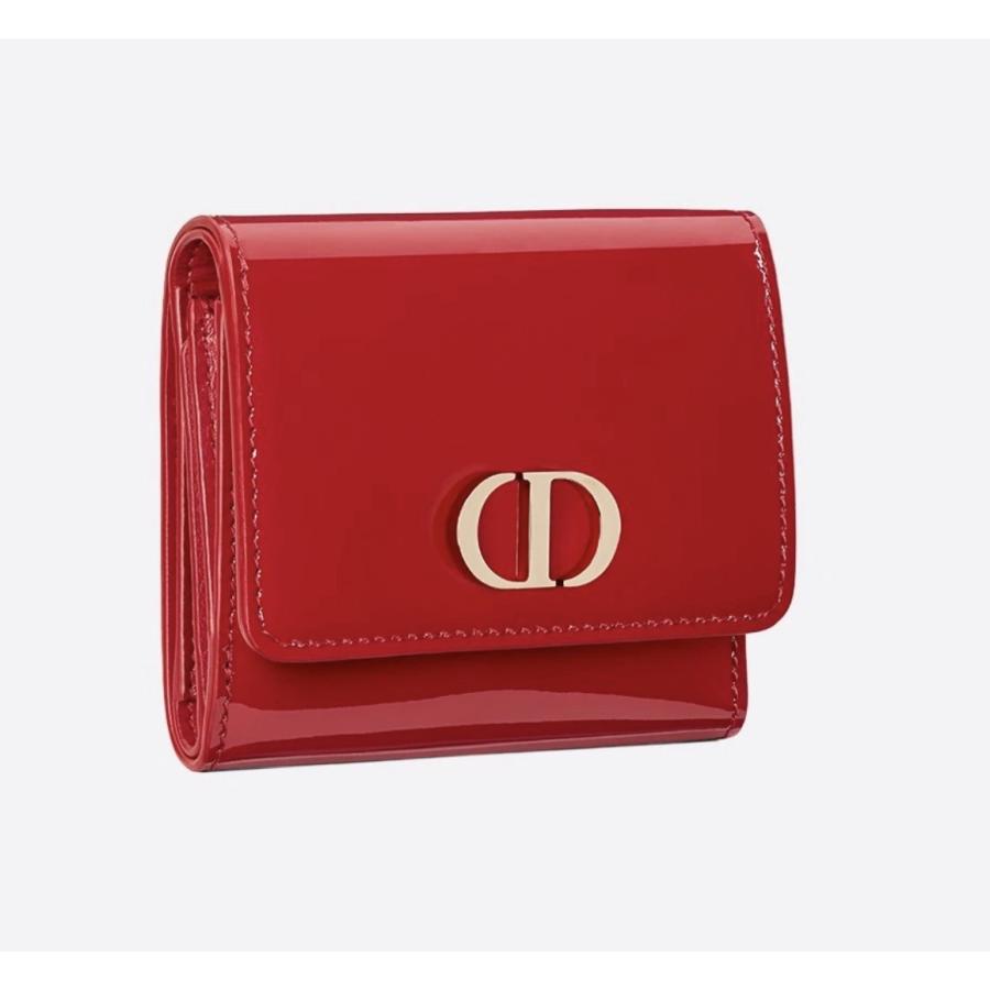 クリスチャンディオール Christian Dior 財布 小財布 三つ折り レッド 