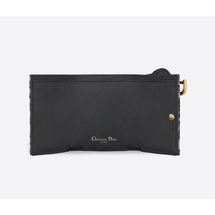 クリスチャンディオール Christian Dior 財布 小財布 三つ折り ブラック グレー ネイビー ゴールド キャンバス レザー 本革
