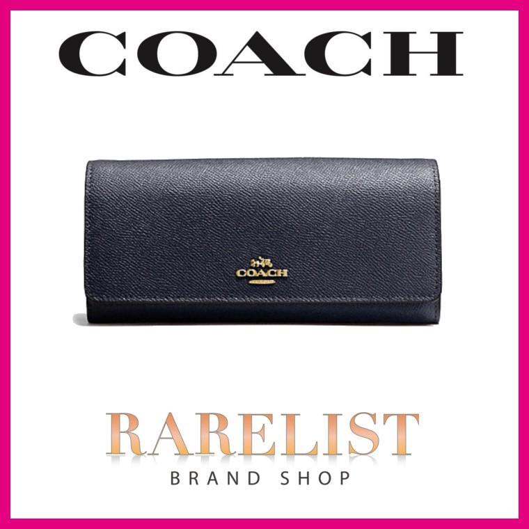 コーチ Coach 財布 長財布 ネイビー ゴールド レザー Coach58307nv ブランドショップrarelist 通販 Yahoo ショッピング